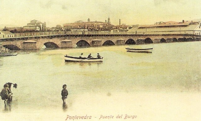 A ponte do Burgo a finais do século XIX.
Foto Zagala.
Arquivo Xosé Álvarez.