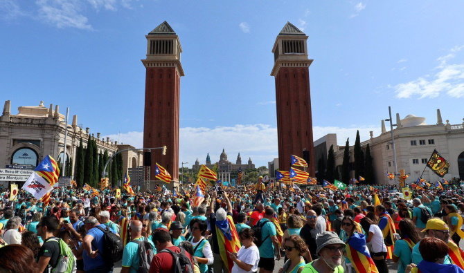Imaxe ANC Manifestación desta cuarta feira, 11 de setembro, en Barcelona