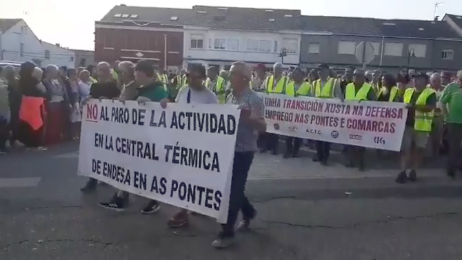 A manifestación desta quinta feira nas Pontes.