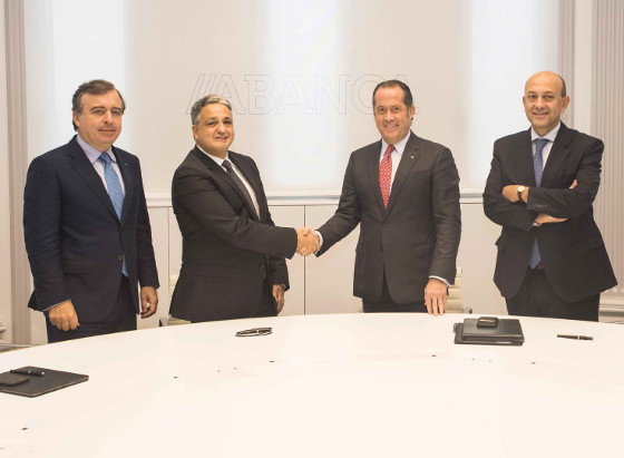 [Imaxe: Abanca] De esquerda a dereita na imaxe, Francisco Botas, Paulo Macedo, Juan Carlos Escotet Rodríguez e Francisco Cary.