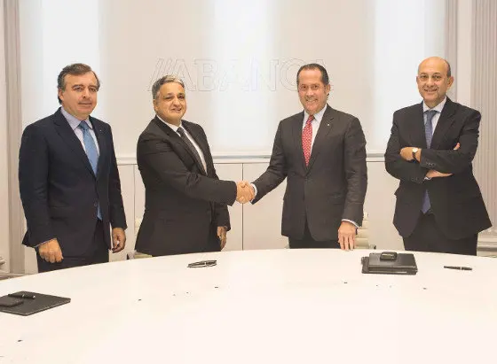 [Imaxe: Abanca] De esquerda a dereita na imaxe, Francisco Botas, Paulo Macedo, Juan Carlos Escotet Rodr&iacute;guez e Francisco Cary.