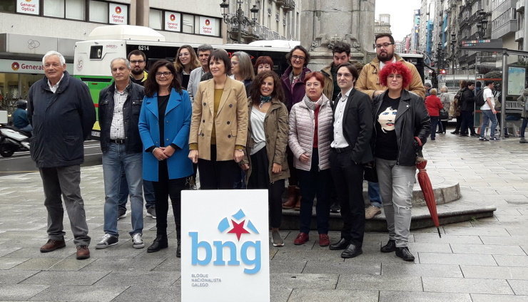 Presentación esta terza en Vigo das candidaturas do BNG por Pontevedra ás estatais. Carme Da Silva Ana Pontón