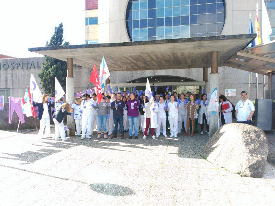 Protesta persoal Hospital do Salnés [Imaxe: CIG]