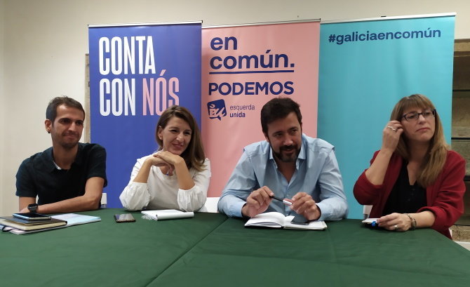 Rolda de prensa de Galicia En Común en Compostela