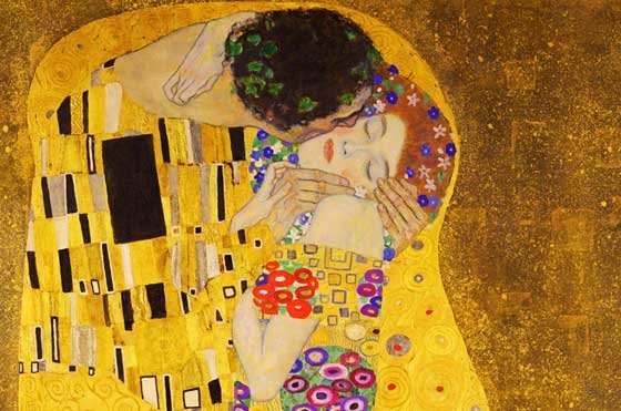 Detalle do cadro O bico, de Klimt