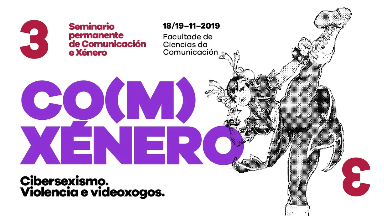 Cartaz da terceira edici&oacute;n do seminario Co(M)x&eacute;nero (Grupo de Estudios Audiovisuais da USC)