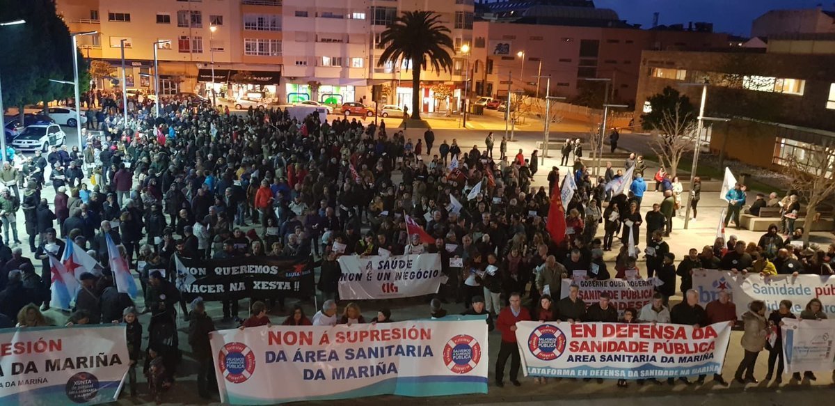 Manifestación en Burela no mes de marzo para demandar melloras nos servizos sanitarios da comarca (Imaxe: PSdeG)