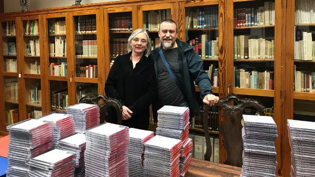 Pablo Carpinteiro e Rosa S&aacute;nchez no Museo do Pobo Galego (facebook)