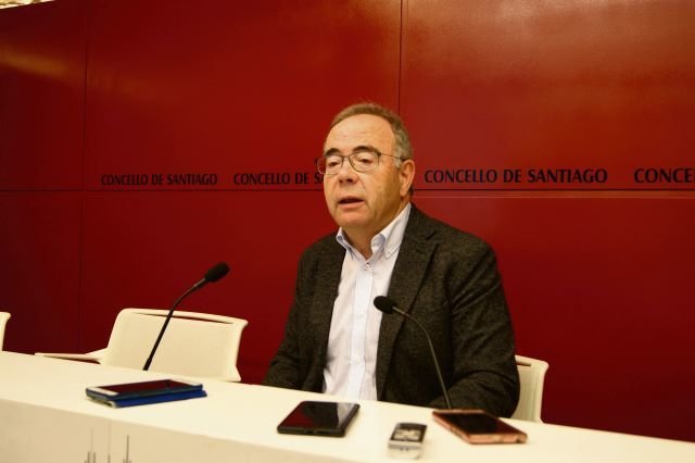 O alcalde de Compostela, Xosé Sánchez Bugallo