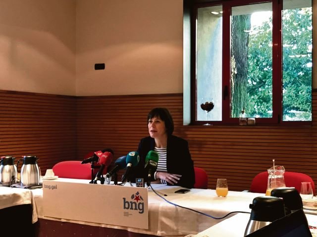 A portavoz nacional do BNG, Ana Pontón, no Parlamento da Galiza (Europa Press) 