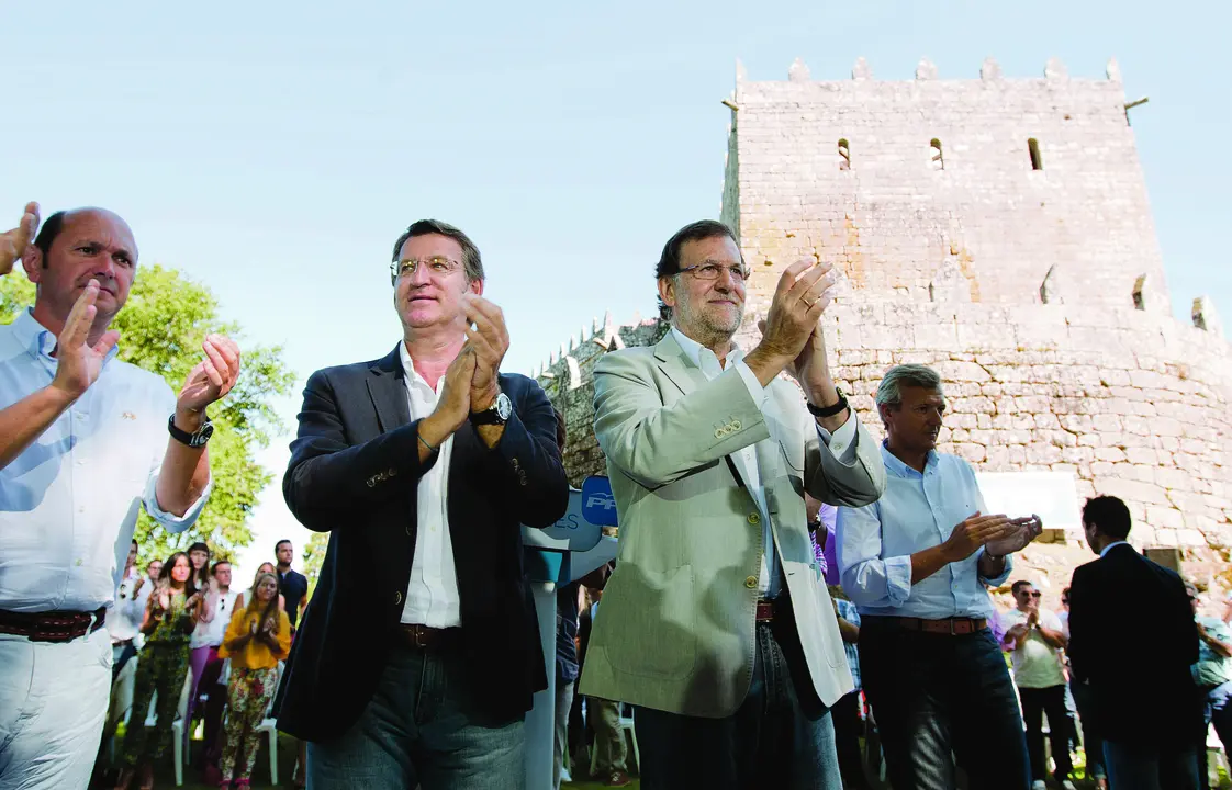 EL PRESIDENTE MARIANO RAJOY CON ALBERTO NU&Ntilde;EZ FEIJOO EN SOUTOMAIOR