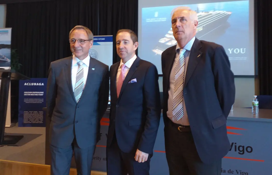 O CEO de Ritz-Carlton, Douglas Pothero, nun acto en Vigo (Europa Press).