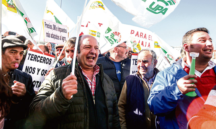 Protesta polo prezo dos produtos agrarios (Ricardo Rubio / Europa Press).
