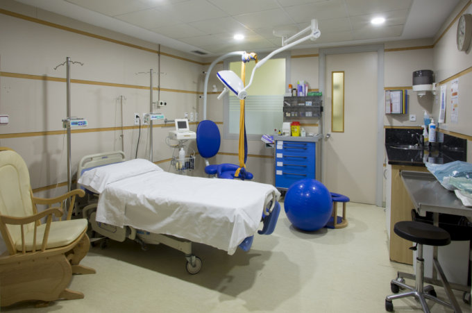 Imaxa dunha sala de partos hospital