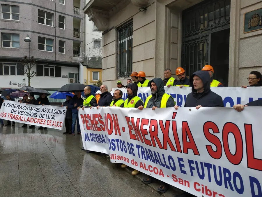 Protesta de Alcoa en Lugo (Europa Press)