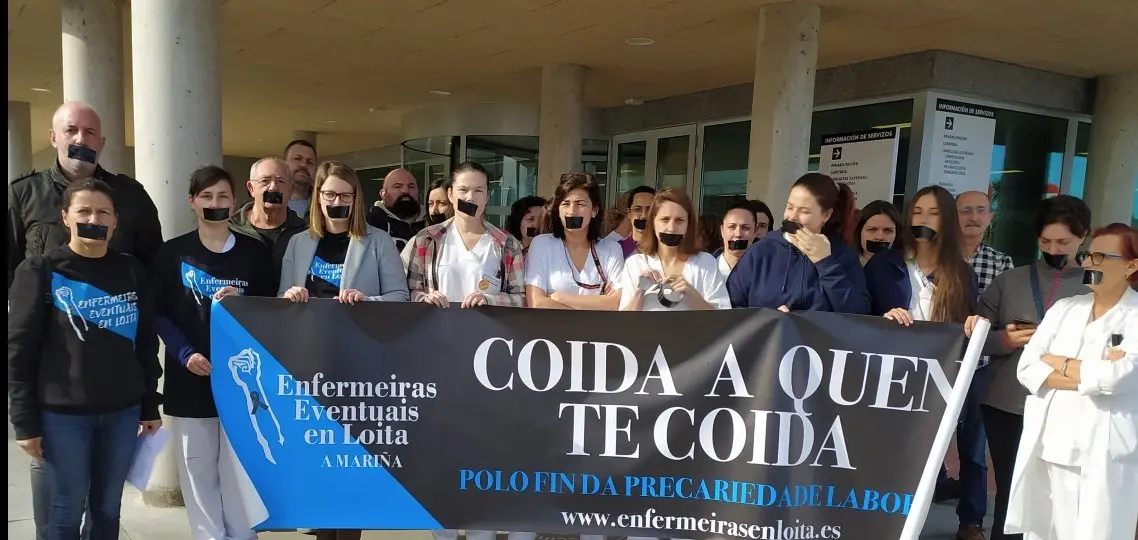 Enfermeiras en loita. Concentraci&oacute;n na Mari&ntilde;a (@Xoan_73)