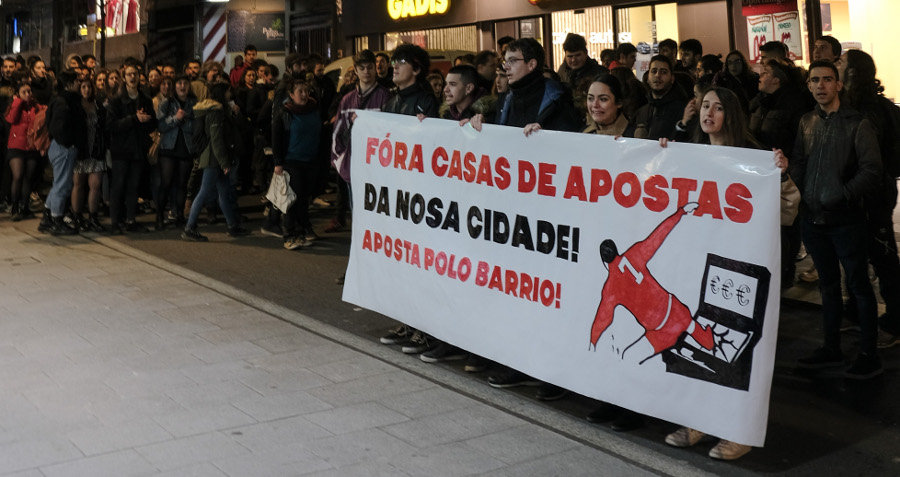 Manifestación santiago compostela casas de apostas (Arxina)