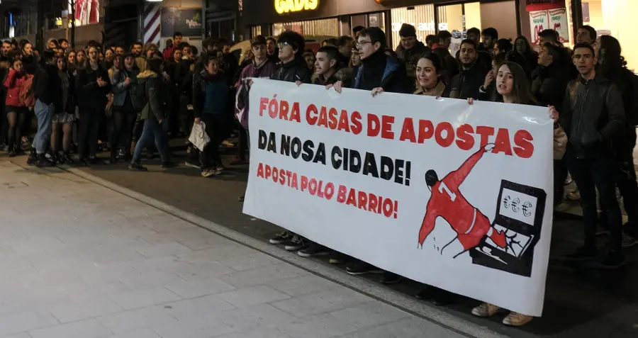 Manifestaci&oacute;n santiago compostela casas de apostas (Arxina)
