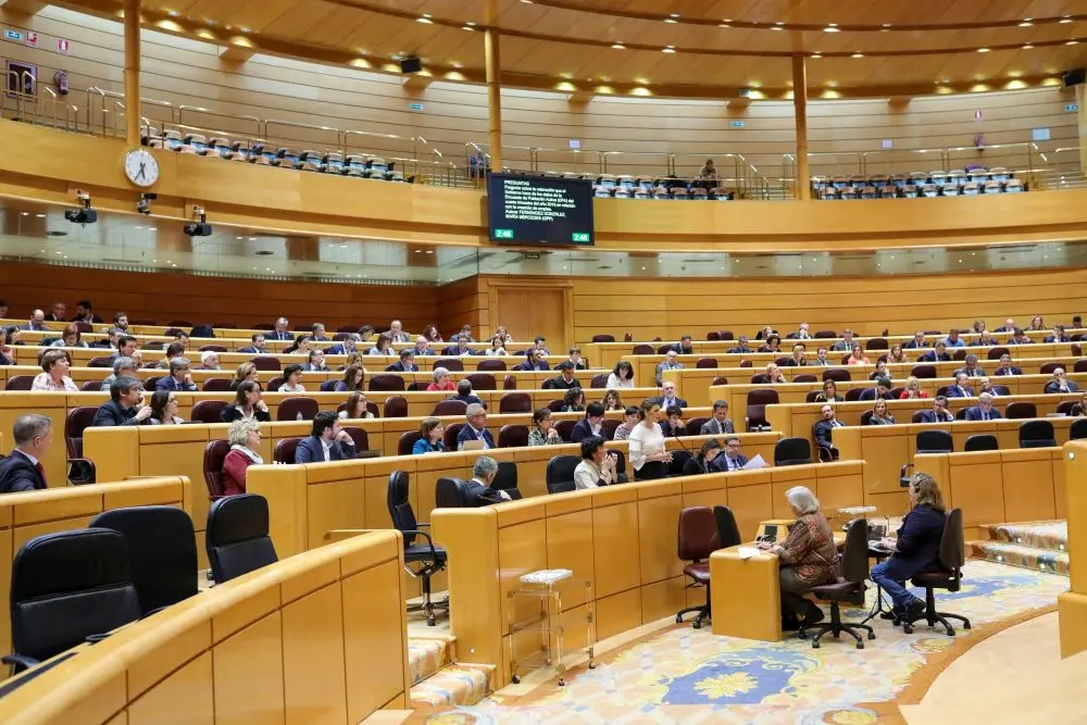 O Senado, onte, na primeira sesi&oacute;n de control ao Goberno (Imaxe: Jes&uacute;s Hell&iacute;n / Europa Press)