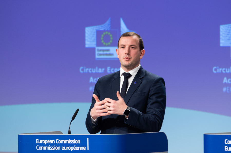 Virginijus Sinkevicius, comisario de Pesca da Uni&oacute;n Europea (Lukasz Kobus).