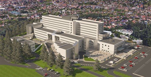 Vista aérea do Hospital Meixoeiro de Vigo (EP).