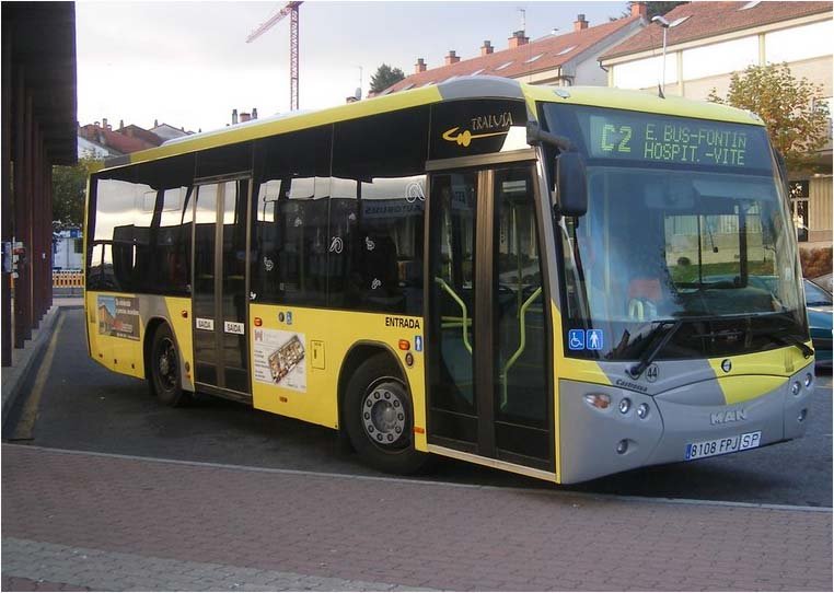 Autobús urbano en Compostela (Foto: Nós Diario).