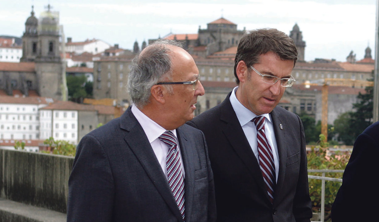 Fernando González Laxe e Alberto Núñez Feixoo en Compostela (Xunta).