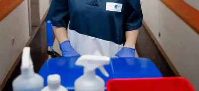 Servizo de limpeza de hospitais (Imaxe: Clece).
