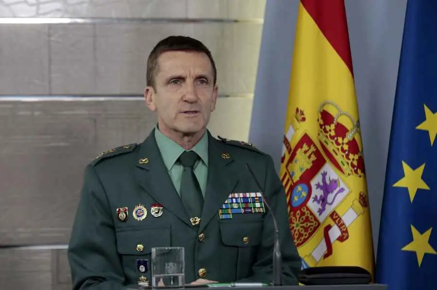 El jefe del Estado Mayor de la Guardia Civil, Jos&eacute; Manuel Santiago Mar&iacute;n