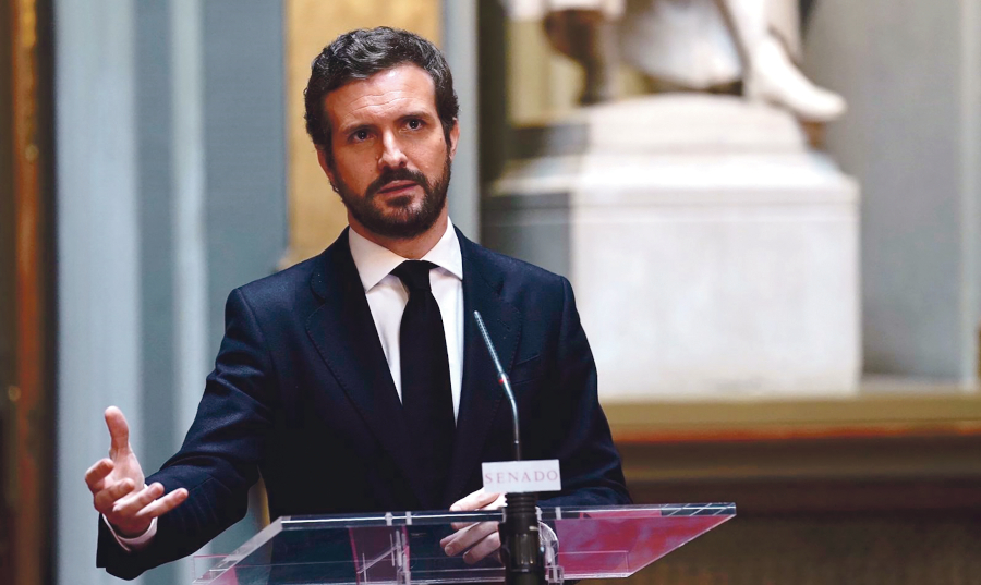 O presidente do PP, Pablo Casado (David Mudarra).
