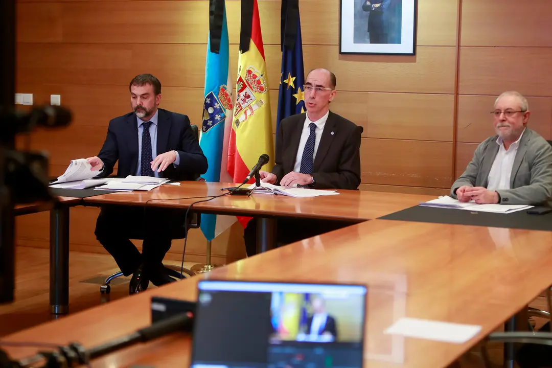 Jorge Aboal, Jes&uacute;s V&aacute;zquez Almui&ntilde;a e Xurxo Hervada (Xunta).