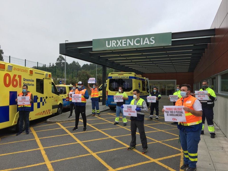 Protesta no hospital do Salnés (CIG).