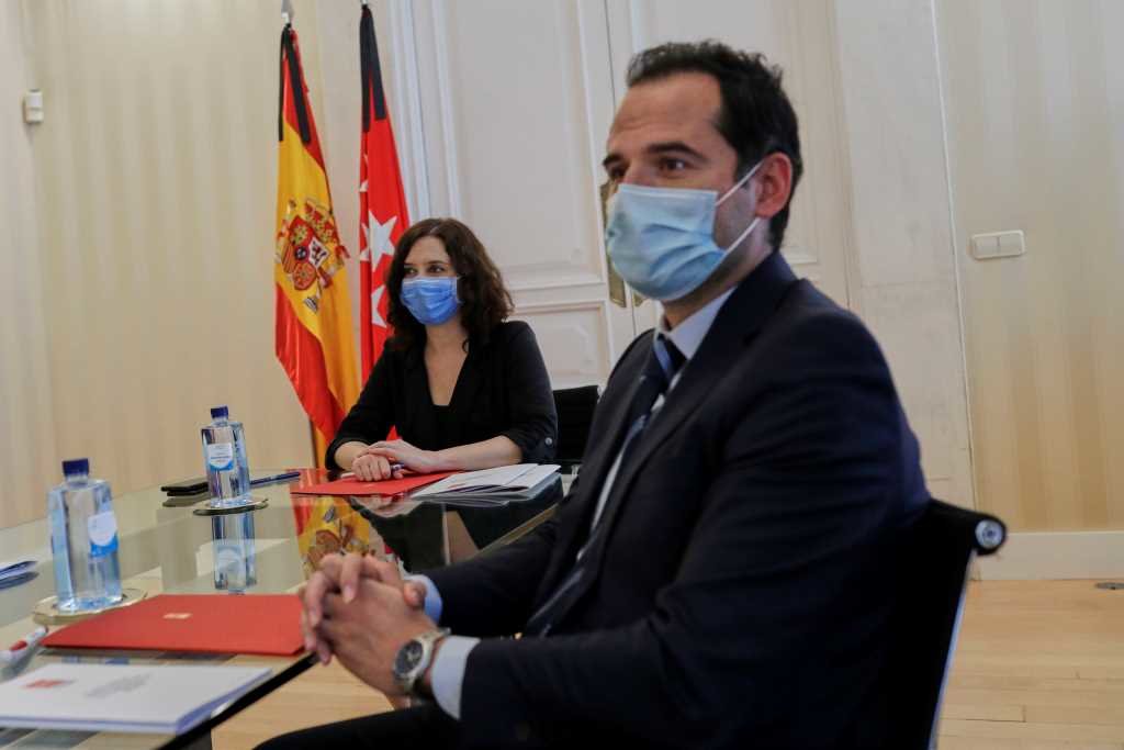 A presidenta da Comunidade de Madrid, Isabel Díaz Ayuso, e o vicepresidente Ignacio Aguado (Imaxe Europa Press)