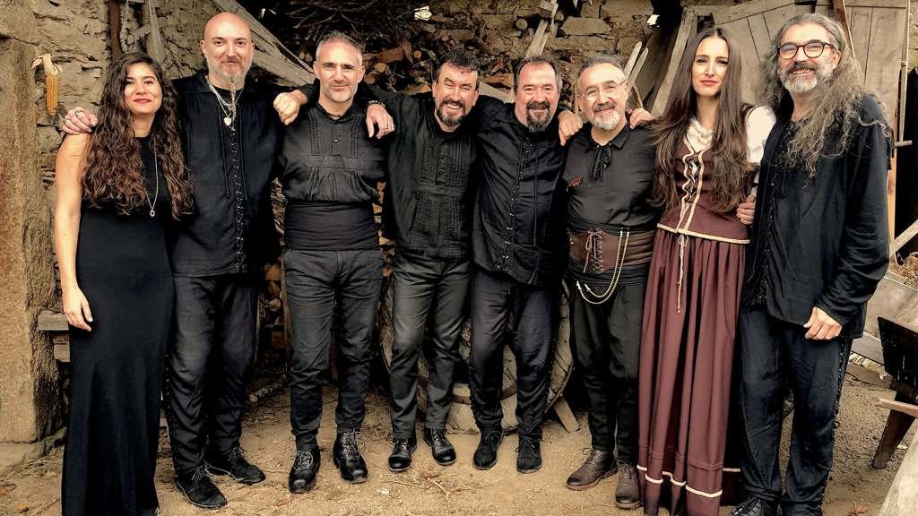 Actual formación de Luar na Lubre, unha das bandas máis emblemáticas do folk galego.