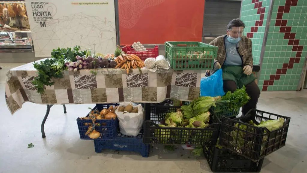 Posto de venda no mercado de Lugo (Carlos Castro/ Europa Press)
