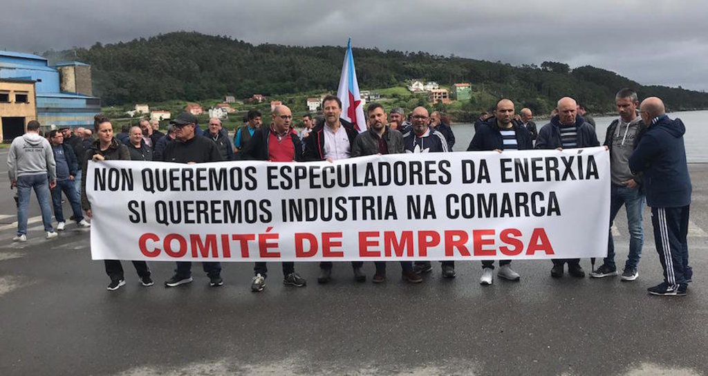 Manifestación dos traballadores da antiga Ferroatlántica durante o pasado ano 2019 (Foto: Nós Diario).