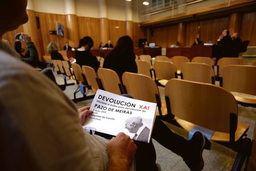 Primeira sesión do xuízo do Estado contra a familia Franco polo pazo de Meirás (Imaxe: Europa Press).