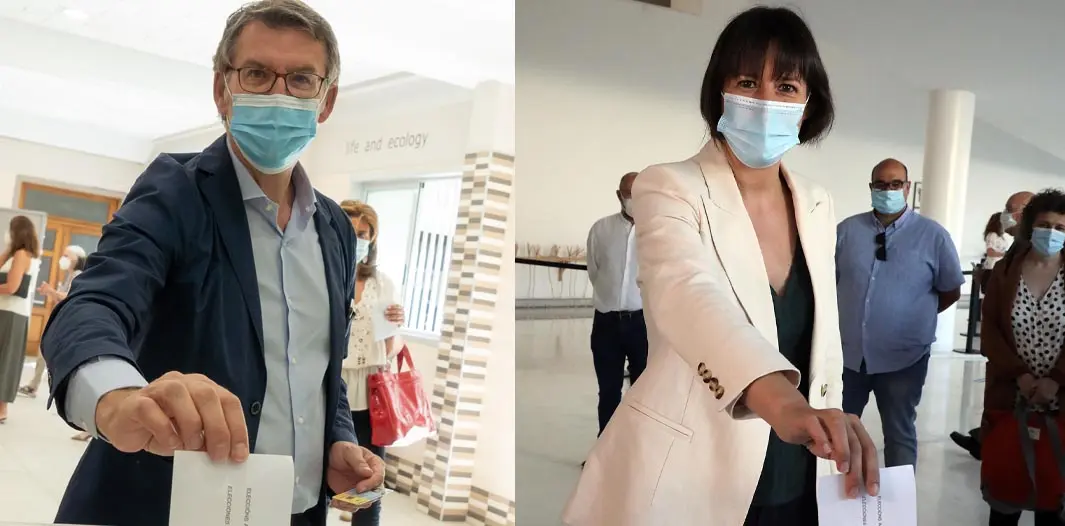 Alberto Núñez Feixoo e Ana Pont&oacute;n votando o 12-X (Imaxe: Arxina / N&oacute;s Diario)