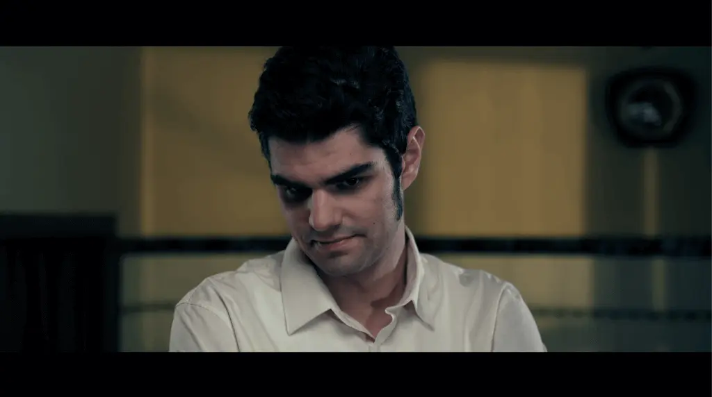 Fotograma do filme 'Reboiras. Acci&oacute;n e coraz&oacute;n' (Alberte Mera, 2020). O actor Daniel Celester d&aacute; vida a Moncho Reboiras na pantalla.