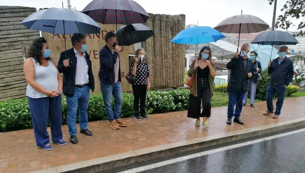 Acto de homenaxe &iacute;ntimo na Caeira, Poio, no lugar en que foi asasinado Alexandre B&oacute;veda en 1936 (Imaxe: N&oacute;s Diario)