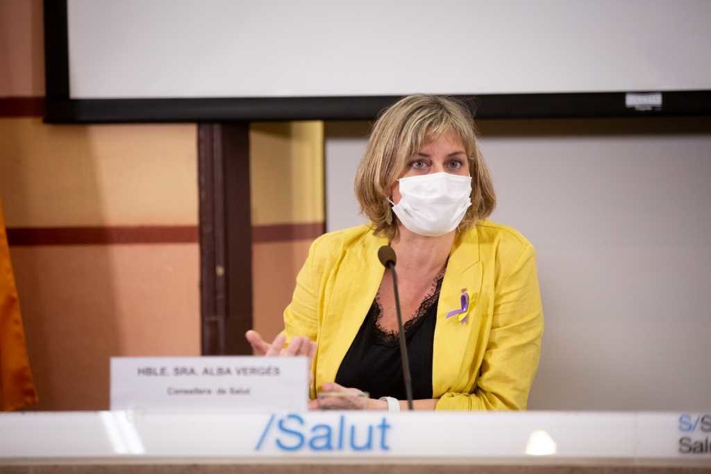A consellera de Salut catalá Alba Vergés (Imaxe:  David Zorrakino / EP)