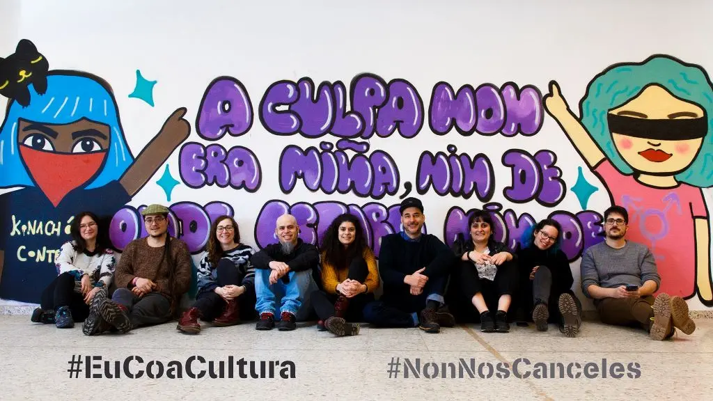 Clara R. Cordeiro, terceira pola esquerda, co equipo de 7H Cooperativa Cultural (Imaxe: 7H).