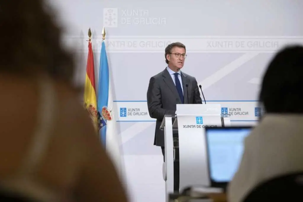 O presidente da Xunta, Alberto N&uacute;&ntilde;ez Feixoo, asegurou que a Galiza leva semanas na segunda vaga da pandemia. 