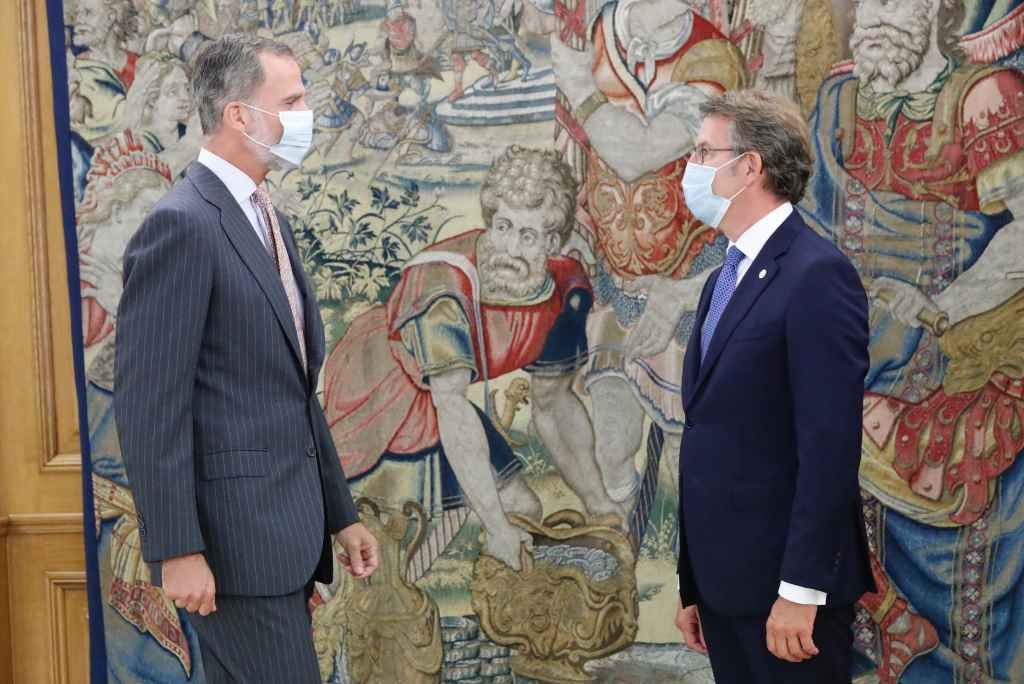 Felipe de Borbón recibiu onte o presidente da Xunta na Zarzuela. 