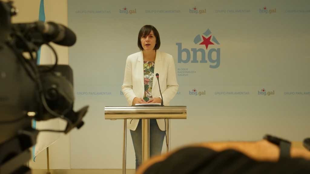 A portavoz nacional do BNG, Ana Pontón, en rolda de prensa (Imaxe: Nós Diario)