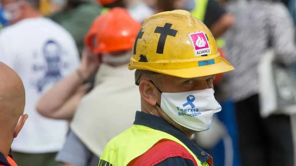 Traballador de Alcoa nunha manifestaci&oacute;n (Foto: Carlos Castro / Europa Press).