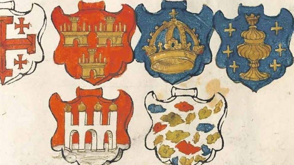 Galiza no Wappenbuch da Biblioteca Estatal de Babiera (Foto: Nós Diario).
