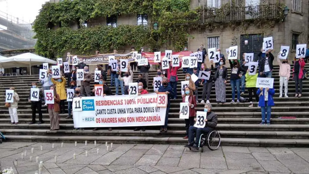 Acto en Compostela de familiares de usuarias de residencias (Imaxe: REDE)