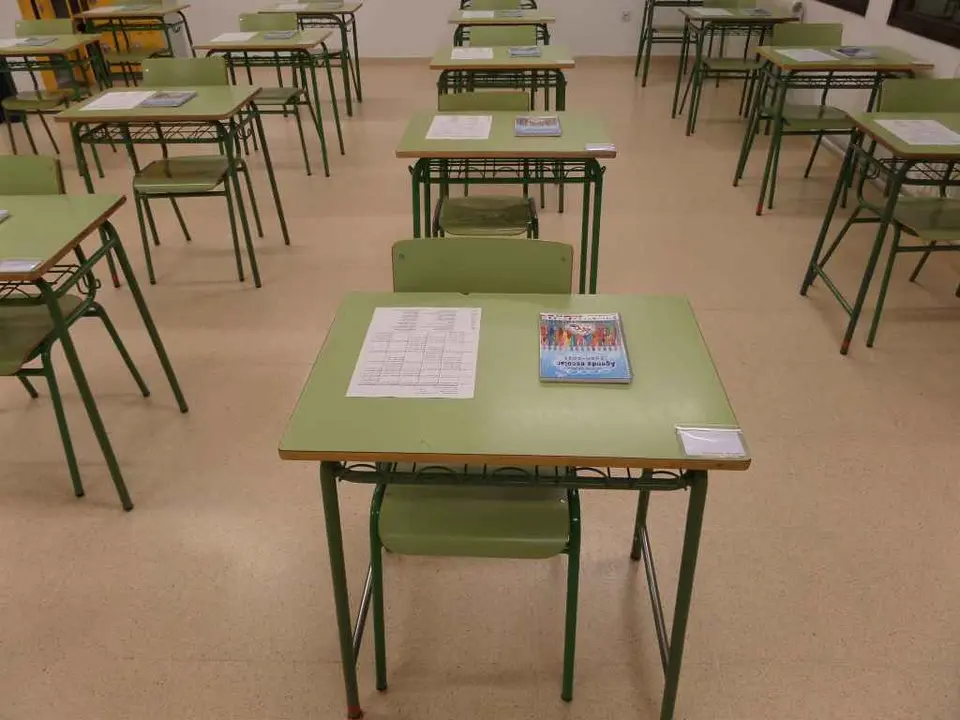 (Europa Press) Aula antes do inicio do curso na Covid-19-