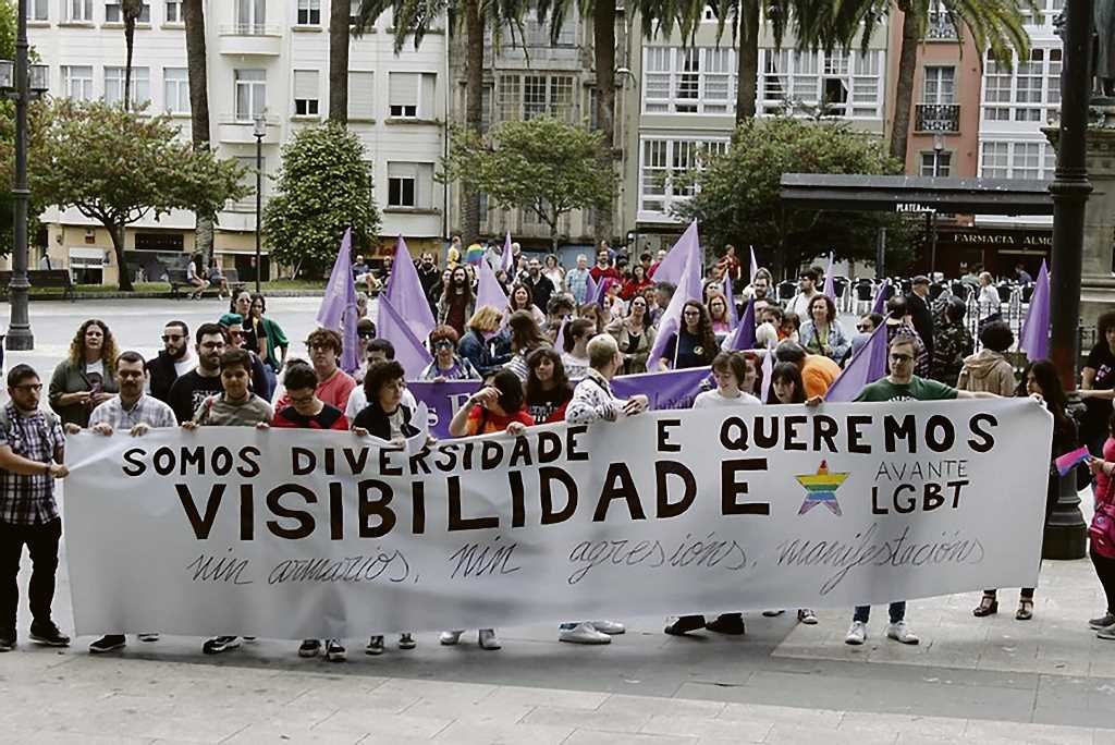 Manifestación de Avante LGBT. (Foto: Nós Diario).